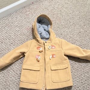 Cat & Jack Tan Hooded Pea Coat